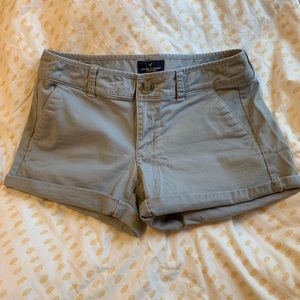 Gray cargo shorts